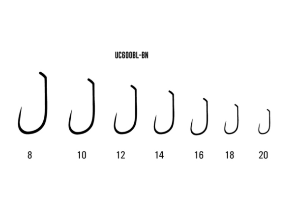 Umpqua UC600BL-BN Fly Tying Hooks Sizes